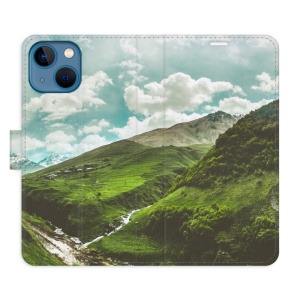 Flip pouzdro iSaprio - Apple iPhone 13 mini - Mountain Valley - kapsičky na karty