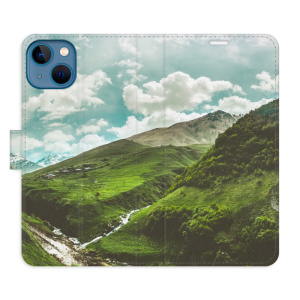 Flip pouzdro iSaprio - Apple iPhone 13 - Mountain Valley - kapsičky na karty