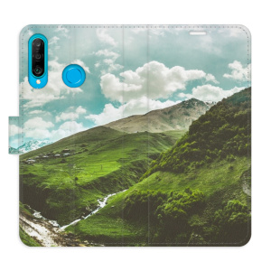 Flip pouzdro iSaprio - Huawei P30 Lite - Mountain Valley - kapsičky na karty