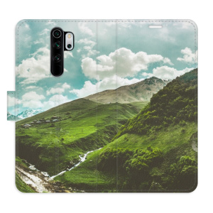 Flip pouzdro iSaprio - Xiaomi Redmi Note 8 Pro - Mountain Valley - kapsičky na karty