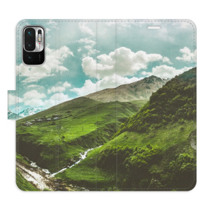 Flip pouzdro iSaprio - Xiaomi Redmi Note 10 5G - Mountain Valley - kapsičky na karty