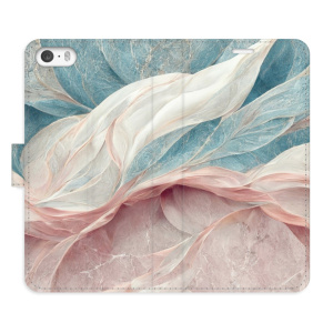 Flip pouzdro iSaprio - Apple iPhone 5 / 5S / SE - Old Leaves 03 - kapsičky na karty - VÝPRODEJ