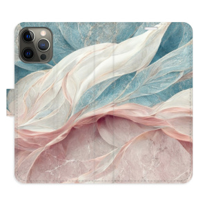 Flip pouzdro iSaprio - Apple iPhone 12 / 12 Pro - Old Leaves 03 - kapsičky na karty