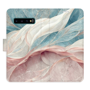 Flip pouzdro iSaprio - Samsung Galaxy S10 - Old Leaves 03 - kapsičky na karty