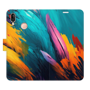 Flip pouzdro iSaprio - Huawei P20 Lite - Orange Paint 02 - kapsičky na karty