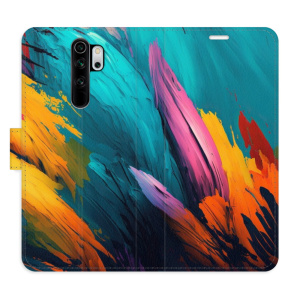 Flip pouzdro iSaprio - Xiaomi Redmi Note 8 Pro - Orange Paint 02 - kapsičky na karty