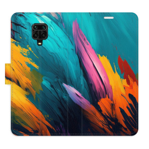 Flip pouzdro iSaprio - Xiaomi Redmi Note 9 Pro / Note 9S - Orange Paint 02 - kapsičky na karty