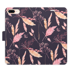 Flip pouzdro iSaprio - Apple iPhone 7 Plus / 8 Plus - Ornamental Flowers 02 - kapsičky na karty