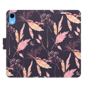 Flip pouzdro iSaprio - Apple iPhone XR - Ornamental Flowers 02 - kapsičky na karty