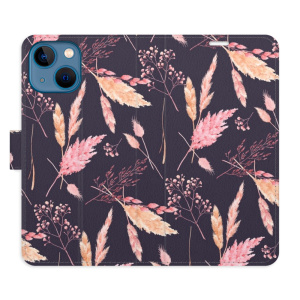 Flip pouzdro iSaprio - Apple iPhone 13 mini - Ornamental Flowers 02 - kapsičky na karty