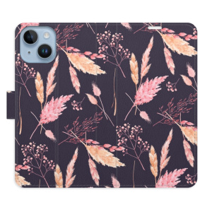 Flip pouzdro iSaprio - Apple iPhone 14 - Ornamental Flowers 02 - kapsičky na karty