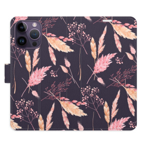 Flip pouzdro iSaprio - Apple iPhone 14 Pro Max - Ornamental Flowers 02 - kapsičky na karty