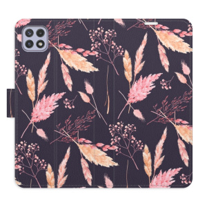 Flip pouzdro iSaprio - Samsung Galaxy A22 5G - Ornamental Flowers 02 - kapsičky na karty