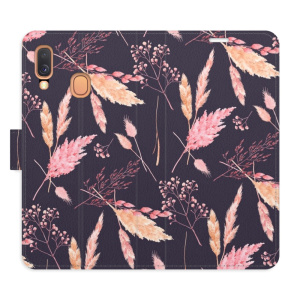 Flip pouzdro iSaprio - Samsung Galaxy A40 - Ornamental Flowers 02 - kapsičky na karty