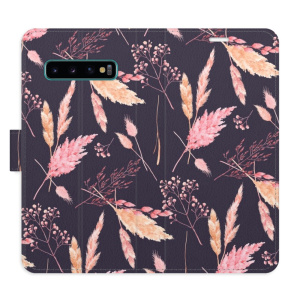 Flip pouzdro iSaprio - Samsung Galaxy S10 - Ornamental Flowers 02 - kapsičky na karty
