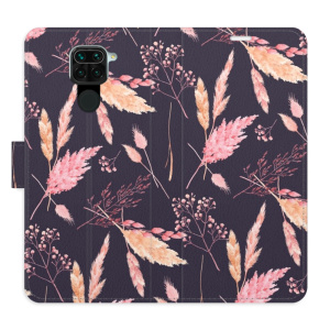 Flip pouzdro iSaprio - Xiaomi Redmi Note 9 - Ornamental Flowers 02 - kapsičky na karty