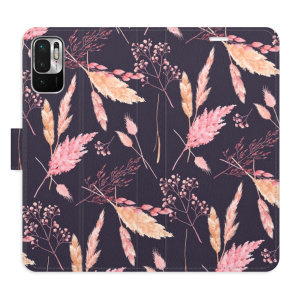 Flip pouzdro iSaprio - Xiaomi Redmi Note 10 5G - Ornamental Flowers 02 - kapsičky na karty