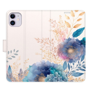 Flip pouzdro iSaprio - Apple iPhone 11 - Ornamental Flowers 03 - kapsičky na karty