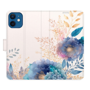 Flip pouzdro iSaprio - Apple iPhone 12 mini - Ornamental Flowers 03 - kapsičky na karty