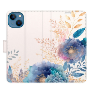 Flip pouzdro iSaprio - Apple iPhone 13 - Ornamental Flowers 03 - kapsičky na karty