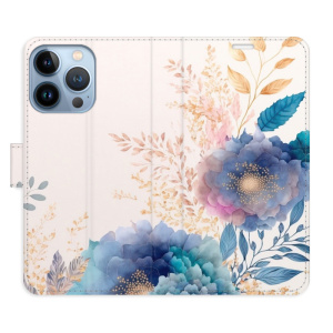 Flip pouzdro iSaprio - Apple iPhone 13 Pro - Ornamental Flowers 03 - kapsičky na karty
