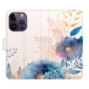 Flip pouzdro iSaprio - Apple iPhone 14 Pro - Ornamental Flowers 03 - kapsičky na karty