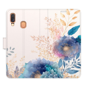 Flip pouzdro iSaprio - Samsung Galaxy A40 - Ornamental Flowers 03 - kapsičky na karty