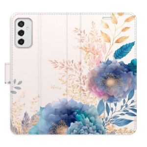 Flip pouzdro iSaprio - Samsung Galaxy M52 5G - Ornamental Flowers 03 - kapsičky na karty