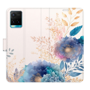 Flip pouzdro iSaprio - Vivo Y21 / Y21s / Y33s - Ornamental Flowers 03 - kapsičky na karty