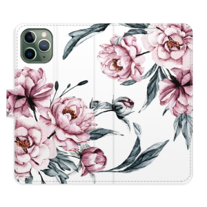 Flip pouzdro iSaprio - Apple iPhone 11 Pro - Pink Flowers - kapsičky na karty