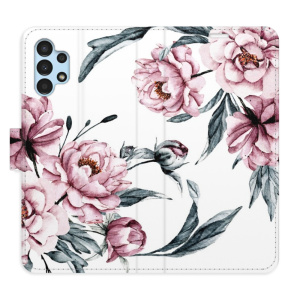 Flip pouzdro iSaprio - Samsung Galaxy A13 / A13 5G - Pink Flowers - kapsičky na karty