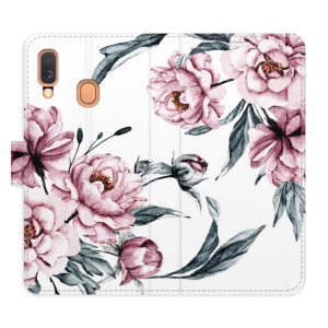 Flip pouzdro iSaprio - Samsung Galaxy A40 - Pink Flowers - kapsičky na karty