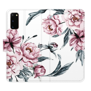 Flip pouzdro iSaprio - Samsung Galaxy S20 - Pink Flowers - kapsičky na karty