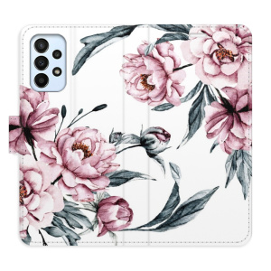 Flip pouzdro iSaprio - Samsung Galaxy A23 / A23 5G - Pink Flowers - kapsičky na karty