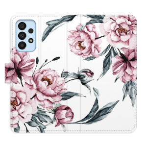 Flip pouzdro iSaprio - Samsung Galaxy A33 5G - Pink Flowers - kapsičky na karty