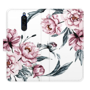 Flip pouzdro iSaprio - Xiaomi Redmi 8 - Pink Flowers - kapsičky na karty