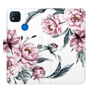 Flip pouzdro iSaprio - Xiaomi Redmi 9C - Pink Flowers - kapsičky na karty