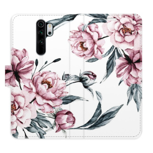 Flip pouzdro iSaprio - Xiaomi Redmi Note 8 Pro - Pink Flowers - kapsičky na karty