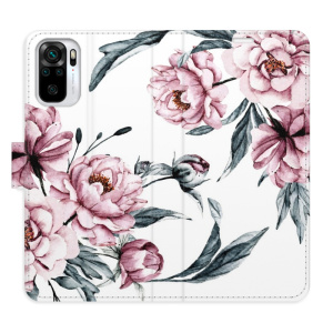 Flip pouzdro iSaprio - Xiaomi Redmi Note 10 / Note 10S - Pink Flowers - kapsičky na karty