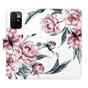 Flip pouzdro iSaprio - Xiaomi Redmi 10 / Redmi 10 2022 - Pink Flowers - kapsičky na karty