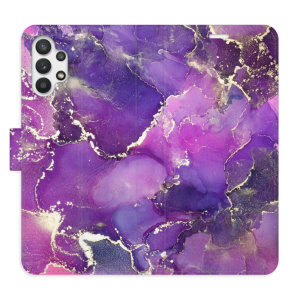 Flip pouzdro iSaprio - Samsung Galaxy A32 5G - Purple Marble - kapsičky na karty