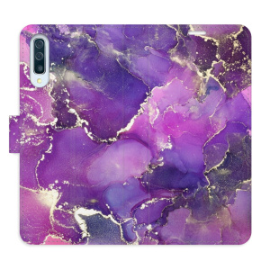 Flip pouzdro iSaprio - Samsung Galaxy A50 - Purple Marble - kapsičky na karty