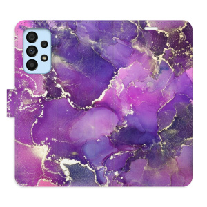 Flip pouzdro iSaprio - Samsung Galaxy A53 5G - Purple Marble - kapsičky na karty