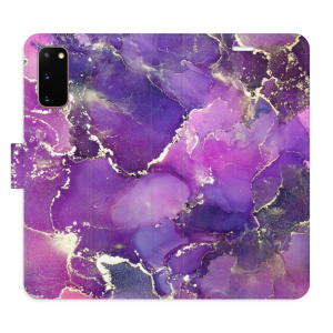 Flip pouzdro iSaprio - Samsung Galaxy S20 - Purple Marble - kapsičky na karty