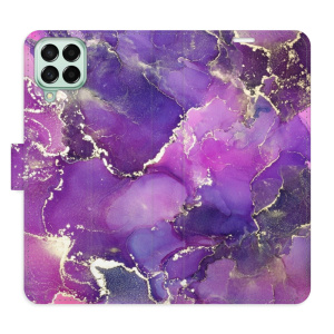 Flip pouzdro iSaprio - Samsung Galaxy M53 5G - Purple Marble - kapsičky na karty