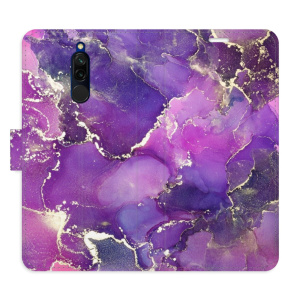 Flip pouzdro iSaprio - Xiaomi Redmi 8 - Purple Marble - kapsičky na karty