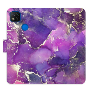 Flip pouzdro iSaprio - Xiaomi Redmi 9C - Purple Marble - kapsičky na karty