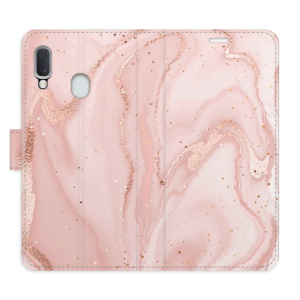 Flip pouzdro iSaprio - Samsung Galaxy A20e - RoseGold Marble - kapsičky na karty