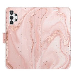 Flip pouzdro iSaprio - Samsung Galaxy A32 - RoseGold Marble - kapsičky na karty