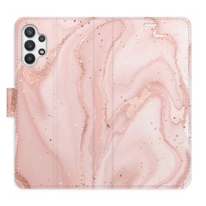 Flip pouzdro iSaprio - Samsung Galaxy A32 5G - RoseGold Marble - kapsičky na karty
